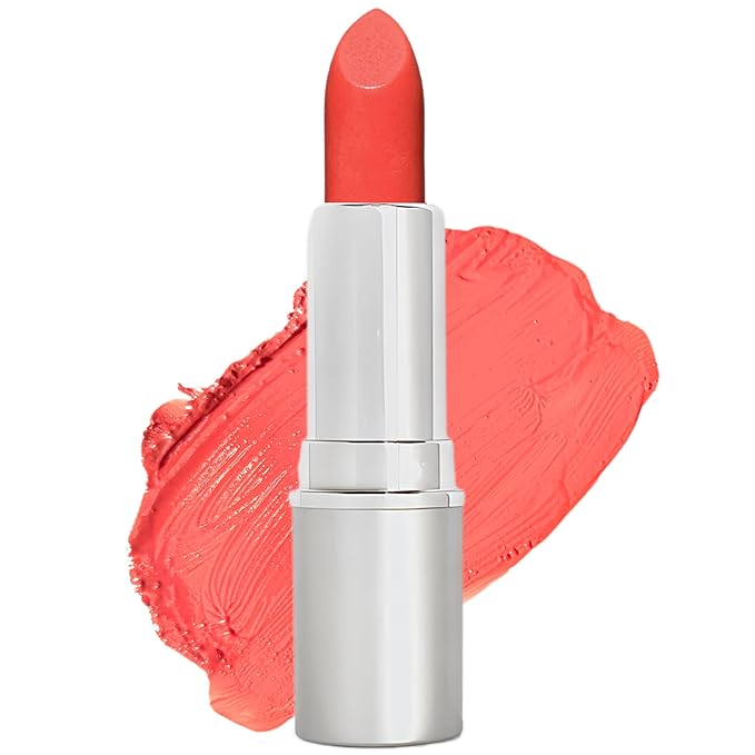 Honeybee Gardens Truly Natural Long Lasting Lipstick, South Beach, Bright Coral with Red Undertones, Naturally Hydrating & Nourishing, Vegan, Gluten-Free & Cruelty-Free, 0.11 oz / 3 g