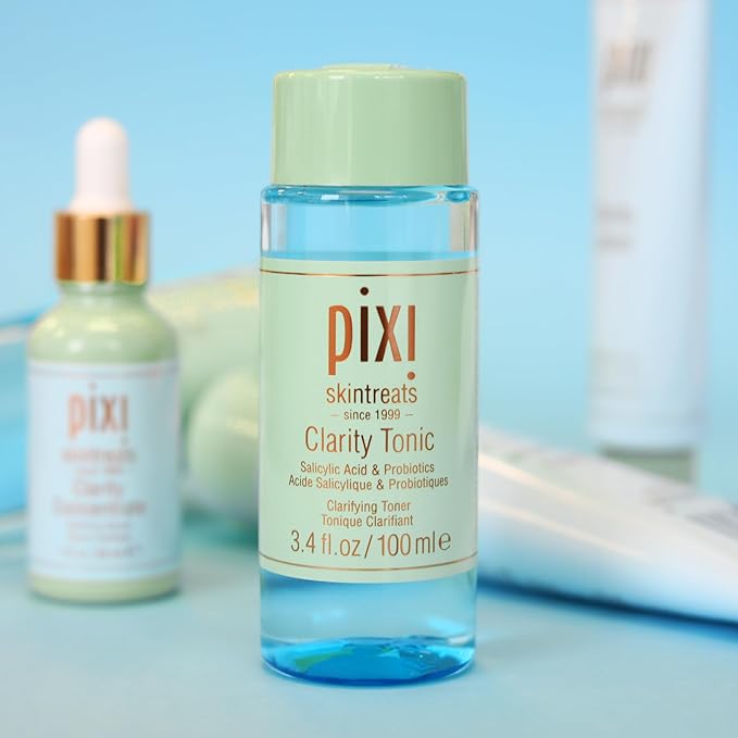 Pixi Beauty Clarity Tonic 100ml, AHA & BHA Toner | Minimize Pores, Promote A Clearer, Healthier Complexion, 3.4 Fl Oz