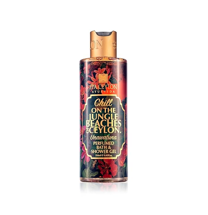 SPA CEYLON Unawatuna Perfumed Bath & Shower Gel | Natural Body Wash | Moisturizing Body Cleanser | Foaming Gel | Paraben, Sulphate & Fragrance-Free | Suitable For All Skin Types