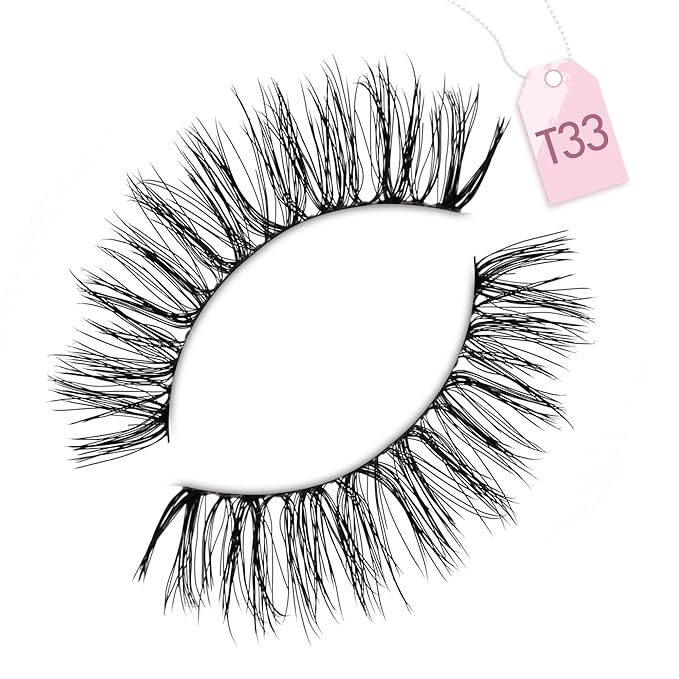 Onlyall Natural Lashes Wispy Lashes Natural Look False Eyelashes Natural Flared Eyelashes False Eye Lashes Soft Fluffy Lashes 7 Pairs T33