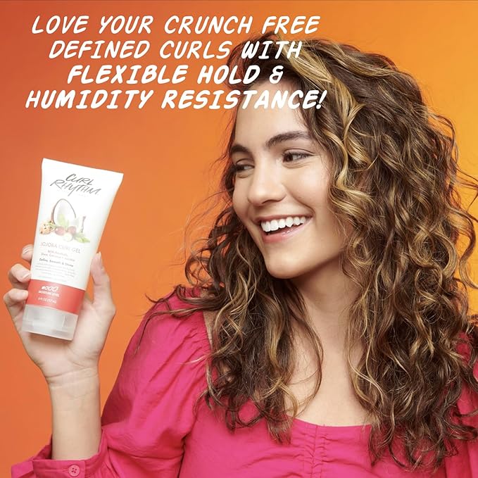 Jojoba Curl Gel - Defining Hair Gel for Bouncy, Nourished Curls - Curly Hair Styling Gel with Shea and Coconut - Sulfate Free - 6 oz