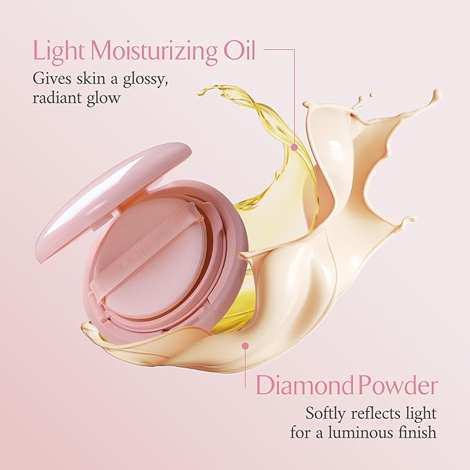 LA MUSE Glow Cushion Foundation No.22 Neutral Beige | Matches Your Skin Tone Perfectly | 65% Hyaluronic Acid Formula Moisturizes Dry Skin | Radiant Glow with Smooth Texture | Light to Medium Coverage