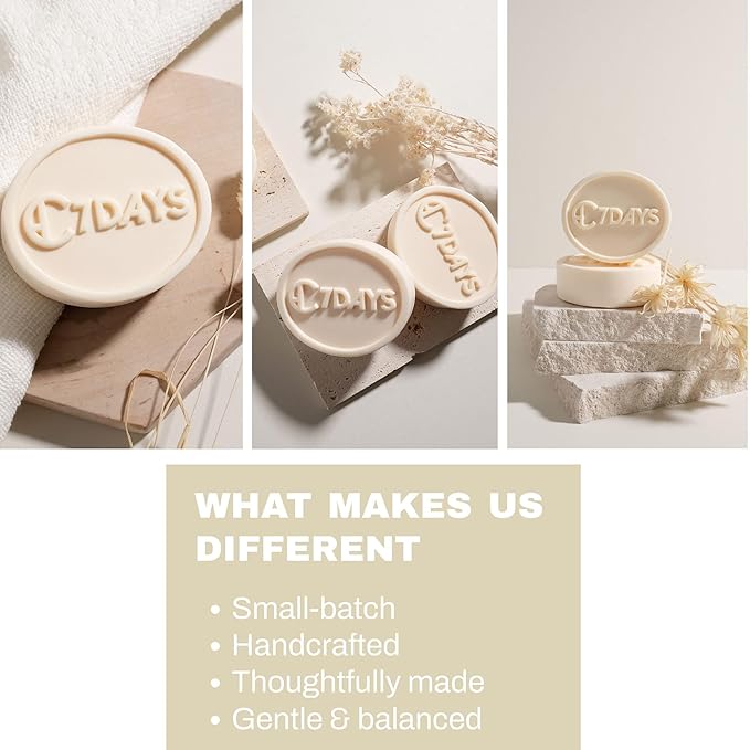 CDH7DAYS EWG VERIFIED VEGAN BAR SOAP/HANDMADE (MADE IN KOREA) Natural Body Soap Bar, Plant-Based, Handmade SOFT MILKY SOAP (Recommendation for MOTHER) (2, PEACH)