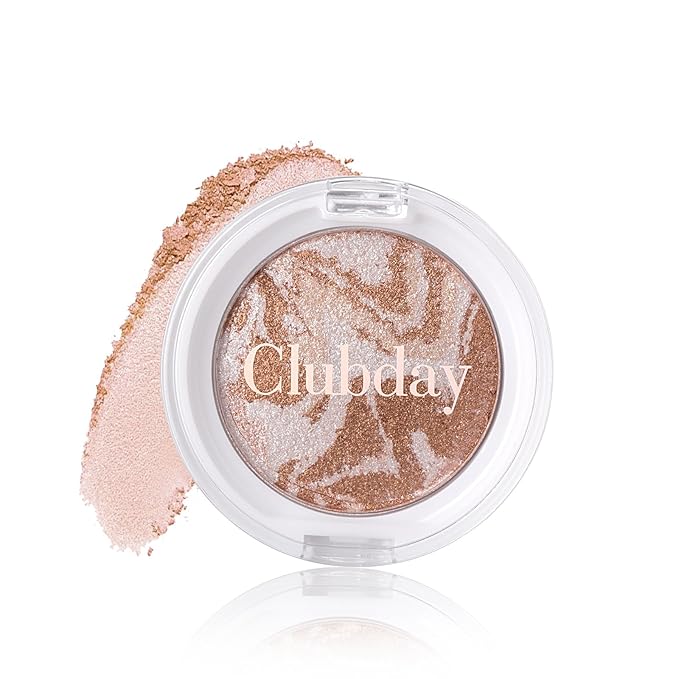 Marbleized Blush Powder Long-Lasting, Glowing Finish, Smooth & Blendable, Suitable for All Skin Tones, 0.12 Oz-05