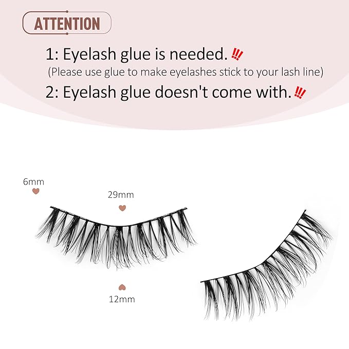 Onlyall Wispy Lashes Natural Flared False Eyelashes Fake Lashes DK59