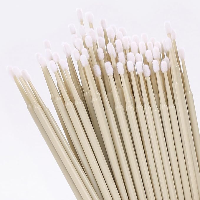 400PCS Micro Applicator Brush,JASSINS Microswabs for eyelash extensions,Disposable Precision Mascara swabs,Suitable for Cleaning and Applying Makeup (Grey)