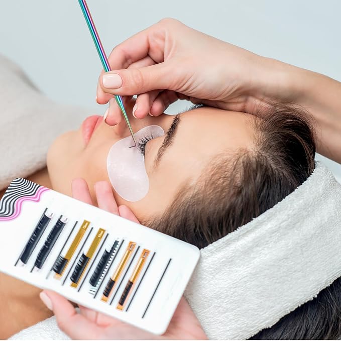 2 in 1 Lash Lift and Tint Kit, Stainless Steel Lash Separator Tool Metal Lash Lift Rod with Separation Comb Professional Lash Perm Kit Eyelash Perming and Tinting Supplies for Eyelash Extension