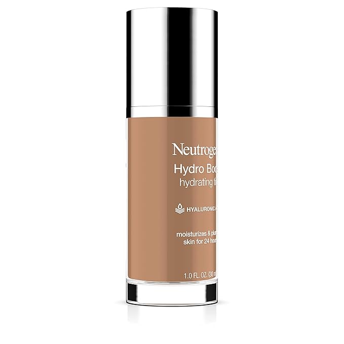 Neutrogena Hydro Boost Hydrating Tint with Hyaluronic Acid, Lightweight Water Gel Formula, Moisturizing, Oil-Free & Non-Comedogenic Liquid Foundation Makeup, 115 Cocoa Color 1.0 fl. oz (Pack of 2)