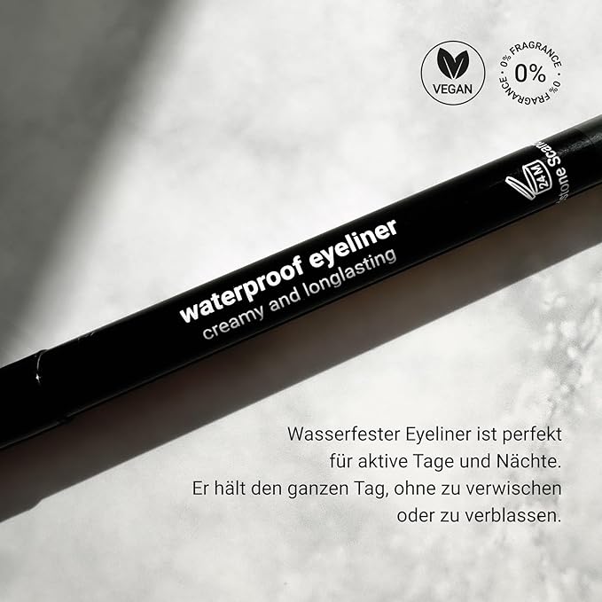 Waterproof Eyeliner Pencil - Vegan Hypoallergenic for Sensitive Eyes - Smudge Proof - Fragrance Free - Smooth (Brown)