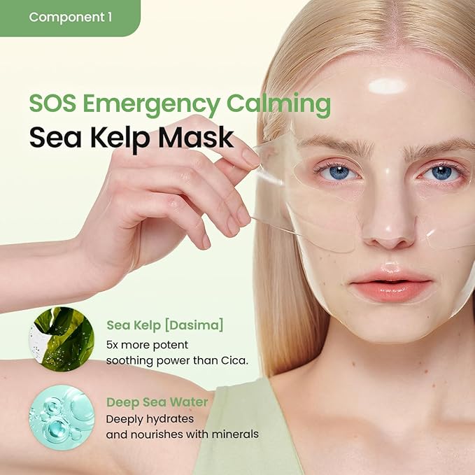 BIODANCE Soothing & Renewal Duo: Sea Kelp & Caviar PDRN Real Deep Overnight Gel Mask for Glass Skin, Korean Skin Care, Gifts for women, Skin Care Set