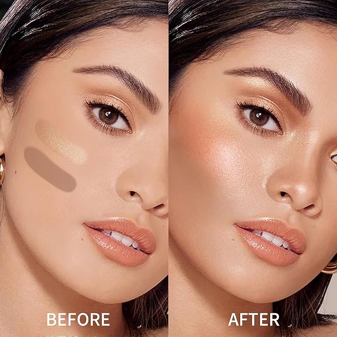 FV Contour and Highlighter Stick, Highly Pigmented & Blendable, Long Lasting & Creamy Texture, Waterproof, Natural Finish Contour Set for Face Sculpting, Travel-Friendly, 01 Amber & 03 Champagne