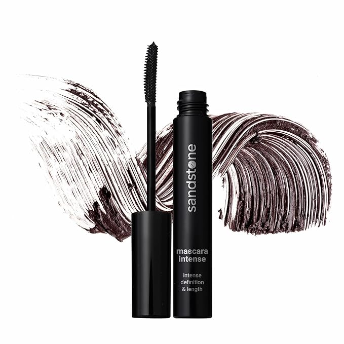 Hypoallergenic Mascara Sensitive Eyes - Smudge-Proof, Sweatproof and Lengthening with amazing separation of the lashes - Vegan and Non Toxic (Brown, 9 ml)