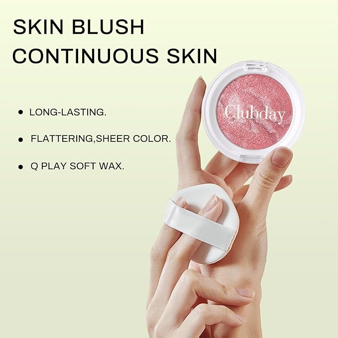 Marbleized Blush Powder – Long-Lasting, Glowing Finish, Smooth & Blendable, Suitable for All Skin Tones, 0.12 Oz – Shade 03