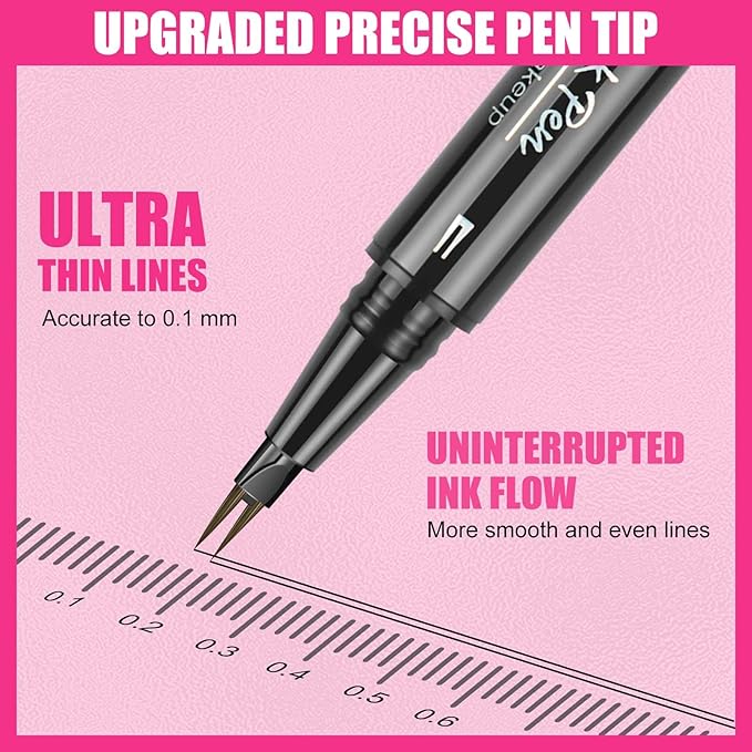 Microblading Eyebrow Pencil, Waterproof Eyebrow Pencils for Women Blonde Hair Like Natural Liquid Brow Contouring Pen, 2-in-1 Dual-Ended Eye Brow Filler Pen with Precise Micro-Fork-Tip, Light Brown