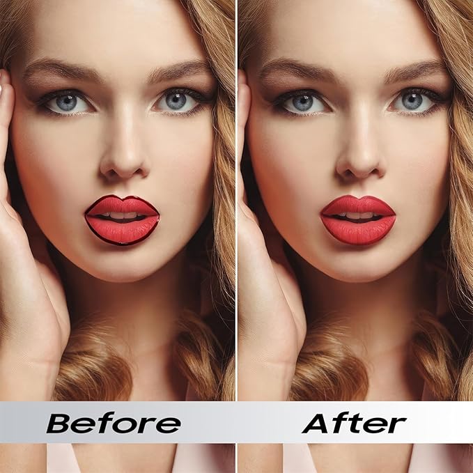 Peel Off Lip Liner Stain - Non-Stick Cup & Long Lasting Comfortable Vivid Color Tattoo Peel Off, Waterproof Peel Off Lip Stain for Beauty & Charming Lip Makeup | Vegan and Cruelty Free (#03 Rose)