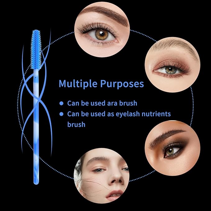Disposable Silicone Eyelash Mascara Brushes Wands Applicator Eyebrow Brush Makeup Tool Kit Set Tool Bulk