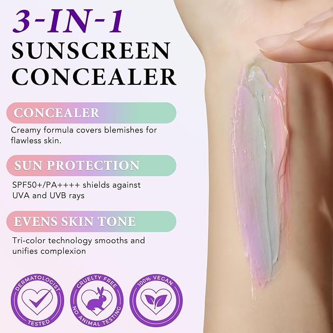 Primer for Face Before Makeup - Face Primer with SPF50+/PA++++｜Moisturizing & Brightening and Water & Sweat Resistant｜Make up Primerr｜Protecting & Repairing Base Makeup 1.4oz