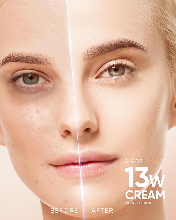 Full Coverage Cushion Foundation, Weightless, Skin Fit, Satin Glow Finish, Oil-Control Waterproof Foundation, Sweatproof Flawless BB Cream CC Korean Makeup