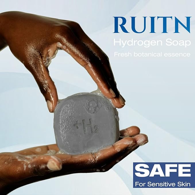 Hydrogen Bath Bar Soaps, H2 Soap Bar with Refreshing Botanical Scent, for Bathing, Washing Face & Hands, Deep Hydration & Anti-Aging for All Skin Types,Hydrogen-rich Face Soap 2 Bars