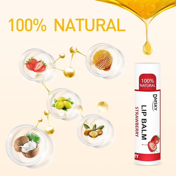 DMSKY 108 Pack Lip Balm, Natural Lip Balms Bulk with Vitamin E and Coconut Oil, Moisturizing Lip Balms for Chapped Lips, Bulk Lip Balm for Women-12 Flavors