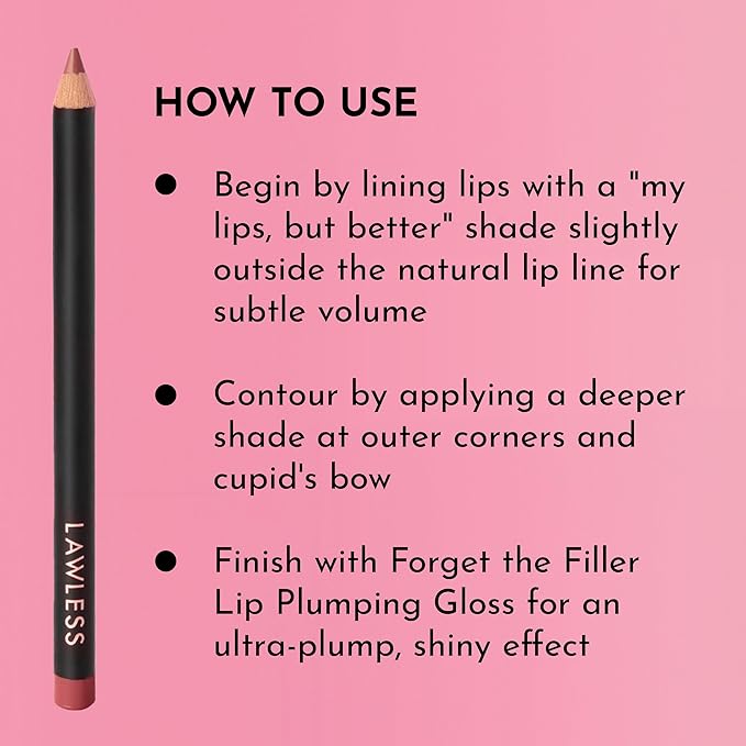 Lawless Women's Forget the Filler Definer Liner, Desert Mauve, Pink, 0.04 Ounce