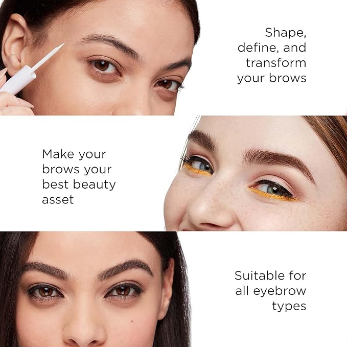 Arches & Halos Angled Brow Shading Pencil - Double Sided Eyebrow Filler and Spoolie - Angled Brush Design for Precise Shaping and Styling - Buildable, Easy Blend Pigment - Dark Brown - 0.012 oz