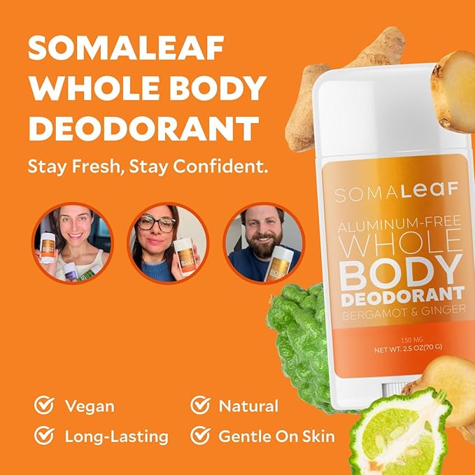 Full Body Deodorant Stick Features Naturally Sourced Ingredients,Aluminum-Free Deodorant Suitable for Both Men and Women | 72 Hours of Odor Defense, 2.5 oz