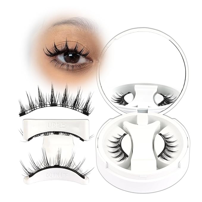 Veleasha Magnetic Eyelashes Manga Lashes Spiky Lash Magnetic Lashes with Applicator Natural Look Reusable No Glue Easy to Apply & Remove Soft False Eyelashes Lash Wispy (Chic)