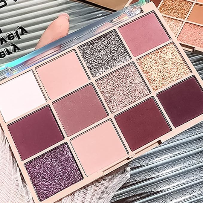 SUAKE Neutral Smokey Eye Shadow Palette,Nude Mauve Rose Gold Cream Eyeshadow Palette,Make Up Pallets for Women, Highly Pigmented Long Lasting Naturing-Looking,Blendable,Vegan