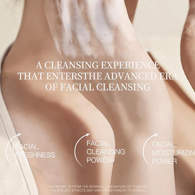 PORCOPE Oil Control Cleanser, Gentle Sea Salt Cleanser Foroily Skin Sensitive Skin, Daily Face Wash 200ml