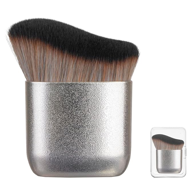Self Tanner Brush,Large Self Tanning for Self Tan,Kabuki body brush for self tanner,Body Makeup Brush for Leg Makeup,Bronzer Shimmer Glow Blend Brush,Sunless Tanner Makeup Body Brushes (grey)