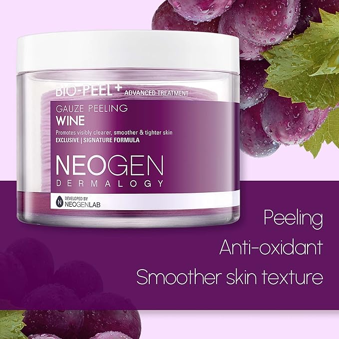 DERMALOGY by NEOGENLAB Bio-Peel Gauze Peeling Pads (Lemon + Green Tea + Wine Set, 30 Count (Pack of 3))