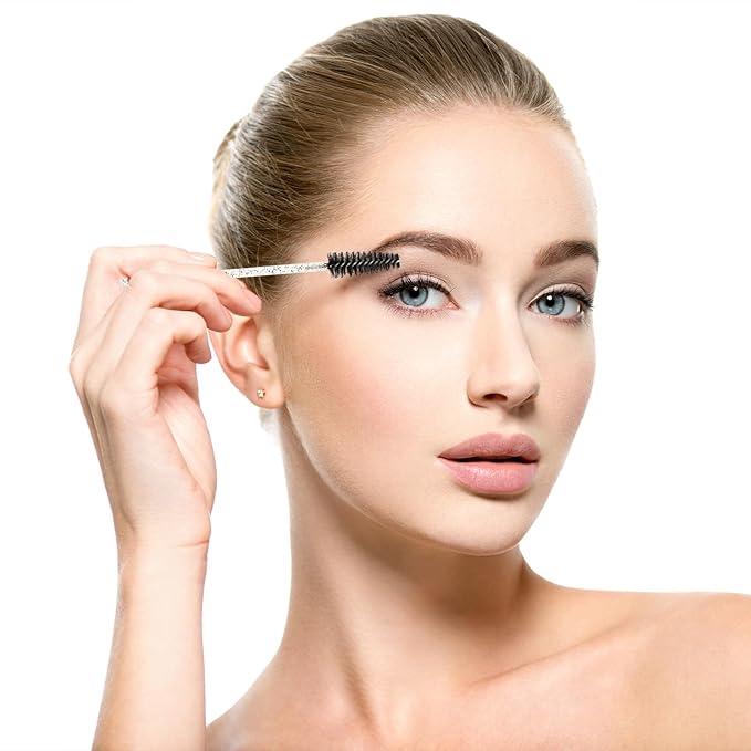 300 PCS Disposable Mascara Wands, Blue Lash Tapes, Lash Spoolies For Eye Lash Extension, Eyebrow Comb, Lash Applicator Tool, Pink & Black & White Mascara Brush