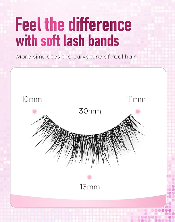 Frihappy Natural Wispy Eyelashes Short Fake Lashes Natural Look HA-86