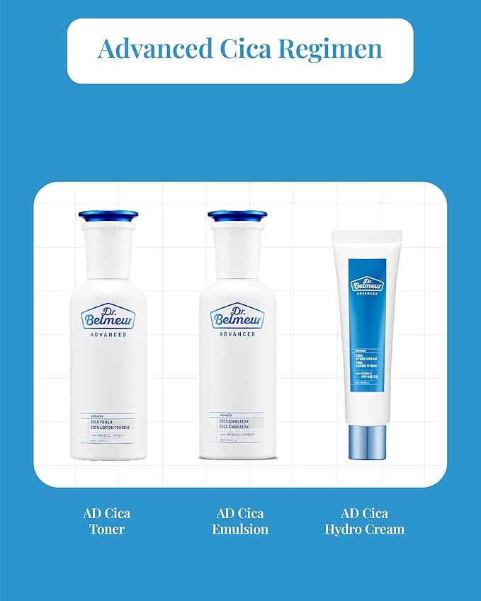 Advanced Cica Hydro Cream Special Set (2fl oz*2, Pack of 2) - Soothing, Barrier-Strengthening Face Moisturizer for Sensitive Skin. Korean Skin Care. Centella Asiatica