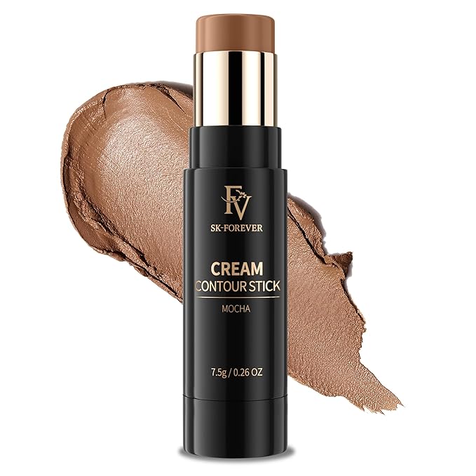 FV Contour Stick, Blendable & Smooth Cream Bronzer Stick with Natural Matte Finish, Waterproof & Highly Pigmented Face Contour Bronzer Stick Makeup for Beginners, Long Lasting & Cruelty-free, 02 Mocha
