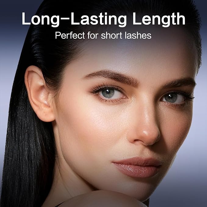 CARSLAN Double Extension Curling Mascara, Dual Brush Design for Lengthening & Curling for All Lashes, Natural Volume, Quick-Dry Smudge-Proof All Day Wear, Black, 0.18 Fl Oz & 0.16 Fl Oz