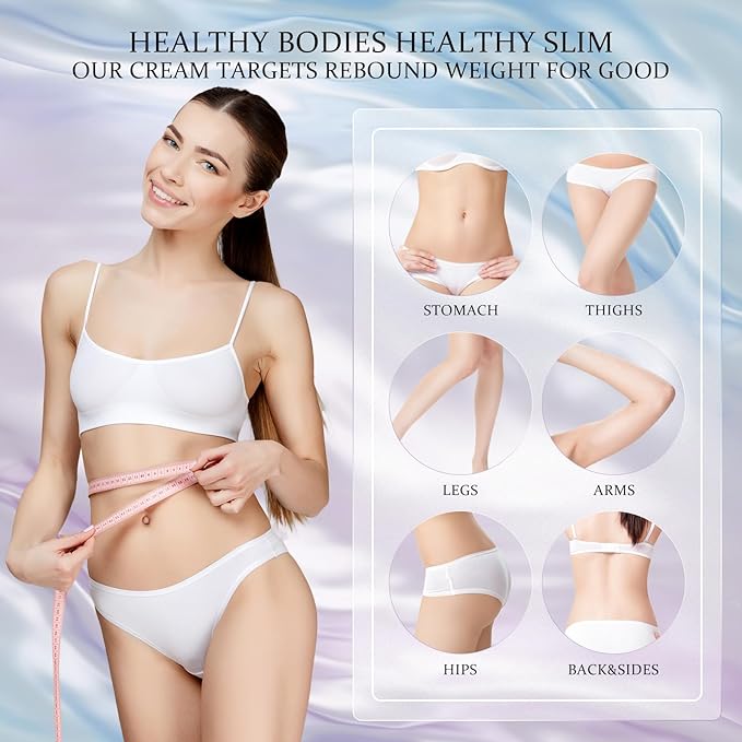 B Flat Belly Firming Cream - Premium Skin Tightening Cream for Stomach，Thighs, Skin Smoothing Moisturizer for Women and men, 4.22 fl oz