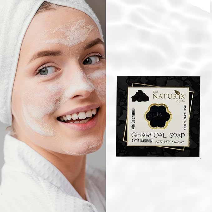 Coal Organic Bar Soap Moisturizing Soap Made from Natural Oil | Hair Hand Face Body Bath Wash | Skin Care Cleanser Shampoo