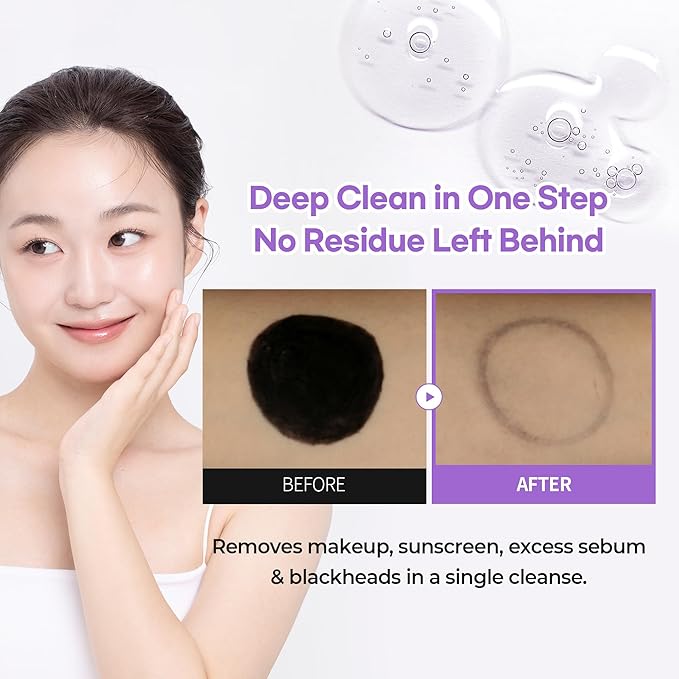 BENTON Guava Pore Cleansing Oil – Korean Facial Cleanser with Enzymes & Plant Oils for Blackhead Removal, Makeup Remover & Deep Pore Cleansing – Lightweight, Non-Greasy – 6.76 fl oz (200ml)