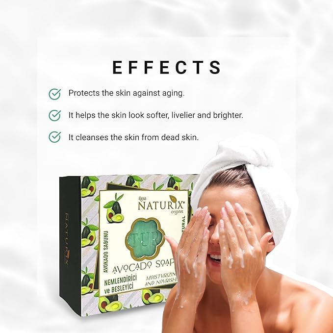 Avocado Organic Bar Soap Moisturizing Soap Made from Natural Oil | Hair Hand Face Body Bath Wash | Skin Care Cleanser Shampoo