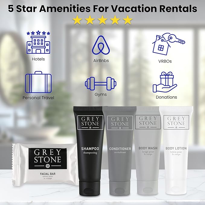 Greystone 0.7 oz. Facial Bar Soap (Case of 500) Hotel Travel Size, Individually Wrapped, Designed for Hospitality, Vacation Rentals, AirBNB, Motels, Guest Bathroom