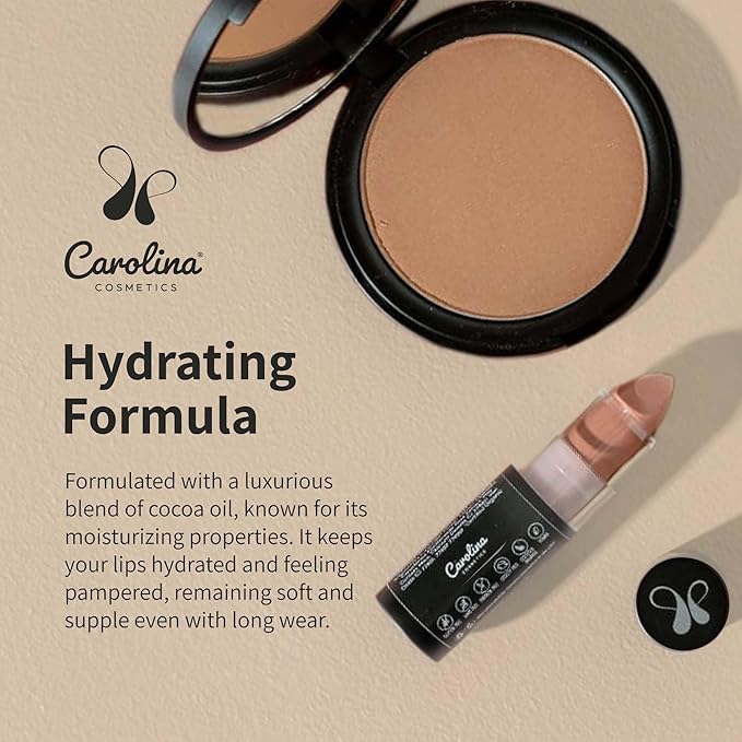 Plant-Based Moisturizing Lipstick - Cozy Shade 0.15oz- Hydrating with Cocoa Oil, Gluten-Free, Vegan, Non-GMO, Paraben-Free - Lightweight Cream Texture