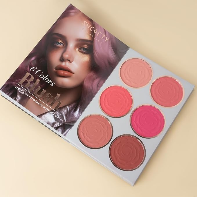 43 Color Cosmetic Palette - Pigmented Eyeshadow, Blendable Blush, Highlighter & Contour, Long-Wear Makeup Kit for Full Face Makeup, Travel-Friendly (A)