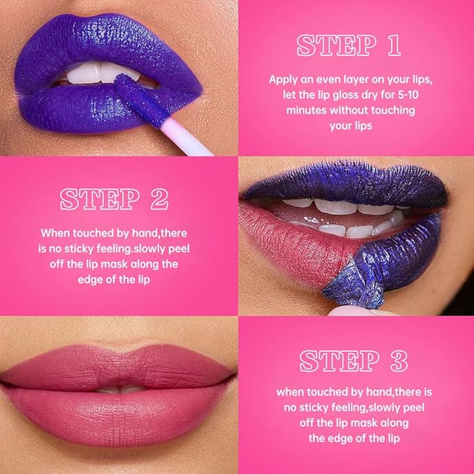 Matte Lip Stain Masque - Lip Liner Peel Off Lip Stain Tattoo, All Day Peel Off Lip Tint，Long Lasting Waterproof Transfer-proof Lip Mask Peel Off Lip Gloss,Stay Lip Makeup 01#