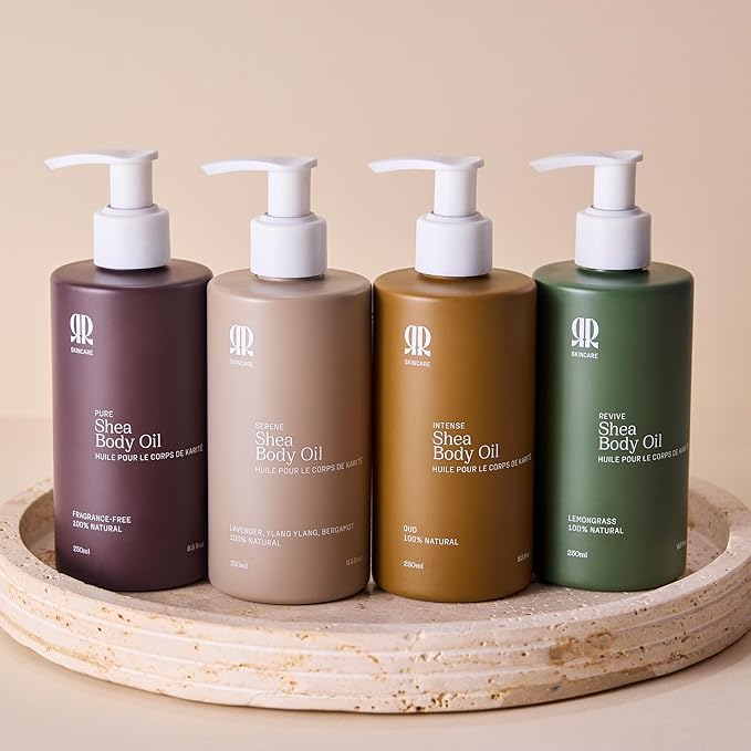 R&R Skincare Intense Shea Body Oil – Fast-Absorbing & Lightweight – Hydrating Body Oil for Dry Skin – Shea Butter Oil for Skin & Massage – Rich in Vitamin A, E & F for Nourished & Soft Skin