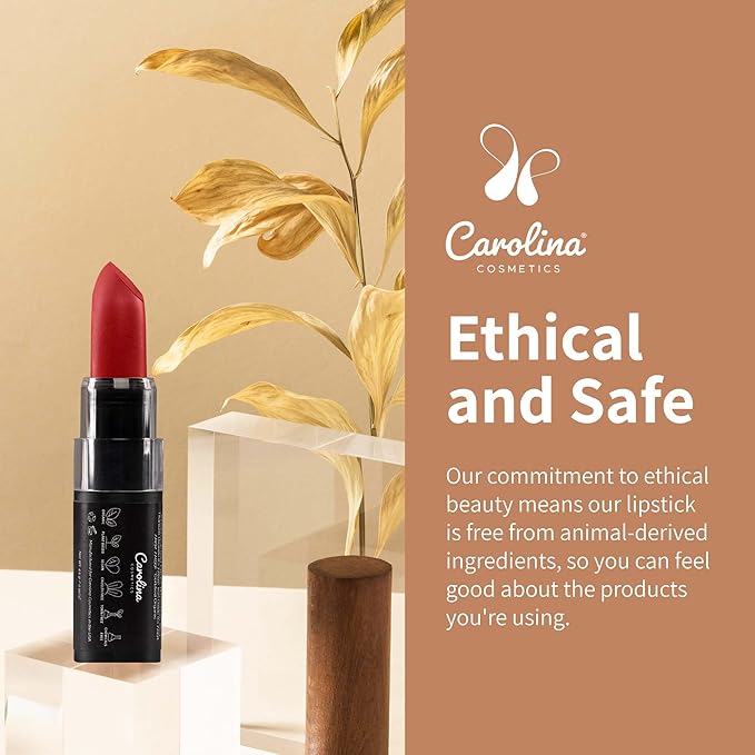 Plant-Based Moisturizing Lipstick - The Power of Red Shade 0.15oz- Hydrating with Cocoa Oil, Gluten-Free, Vegan, Non-GMO, Paraben-Free - Lightweight Cream Texture