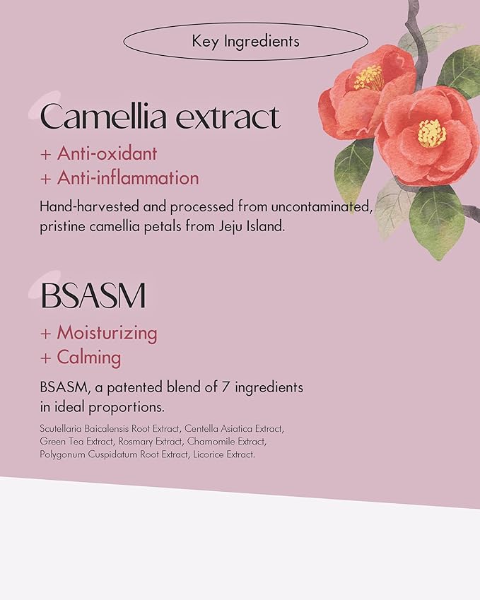 SKINCURE Camellia Flower Cream Mask - Korean Skincare Antioxidant, Petal-Infused Wash-Off Facial Mask, Anti-Aging & Hydrating Treatment for Dry and Rough Skin, 2.3 fl. oz.