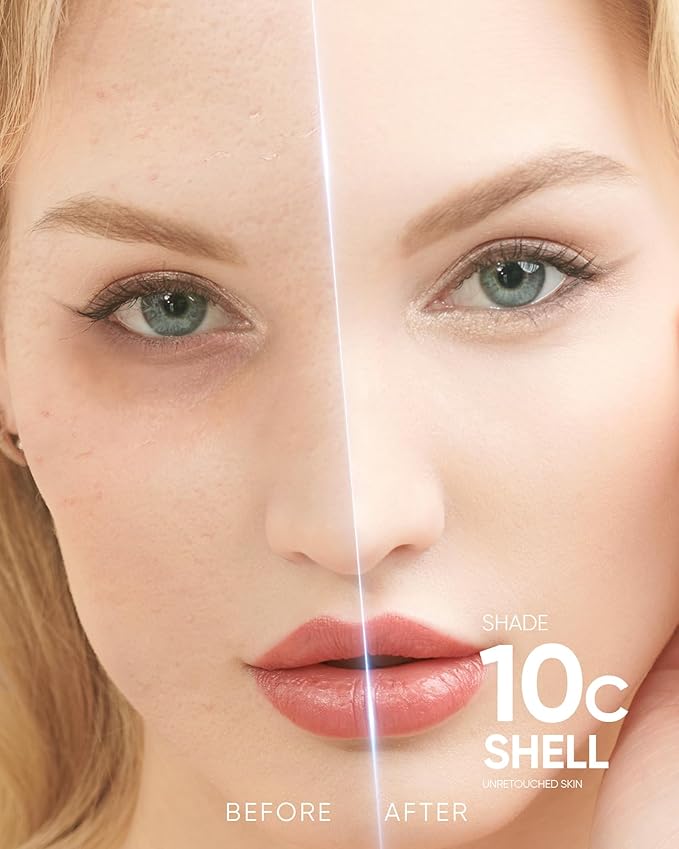 Full Coverage Cushion Foundation, Weightless, Skin Fit, Satin Glow Finish, Oil-Control Waterproof Foundation, Sweatproof Flawless BB Cream CC Korean Makeup