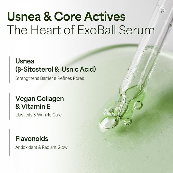 ExoBall Serum – Uneven Skin Texture & Pore Care for Radiant Face with Exosome, Niacinamide & Collagen, Korean Skin Care, 1.01 fl oz